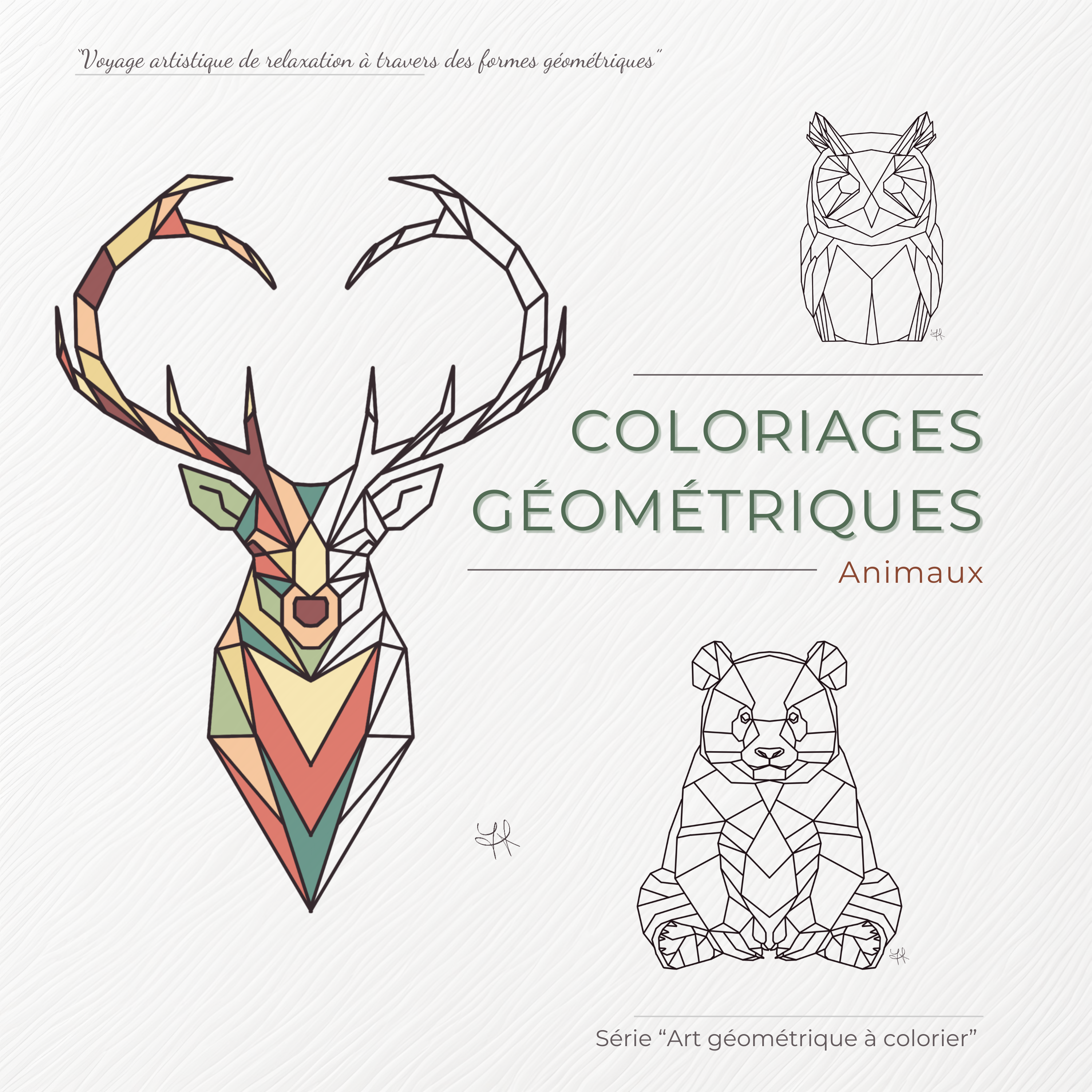 livre de coloriages géométriques animaux